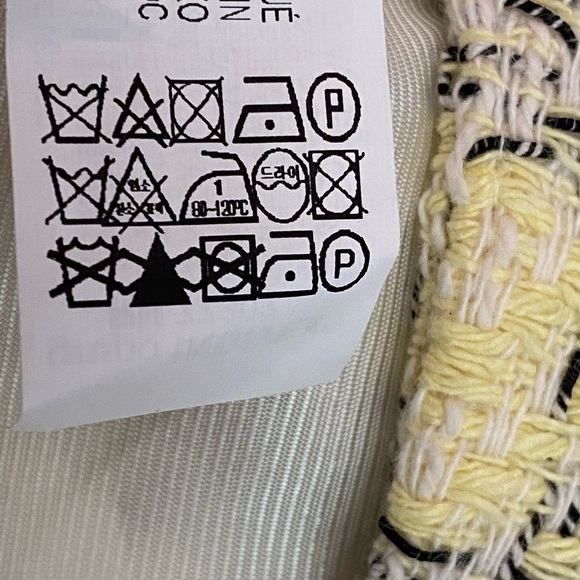 NWT. Zara Yellow/Black Textured Plaid Double Breasted Blazer. Size S. - Picture 11 of 11